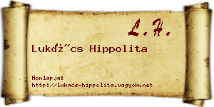 Lukács Hippolita névjegykártya